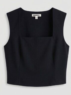 GAP Black Square-Neck Sleeveless Tank Top